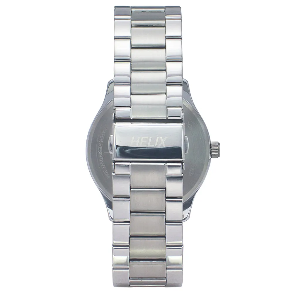Helix By Timex Blue Round Analog Stainless Steel Watch Men -TW043HG14