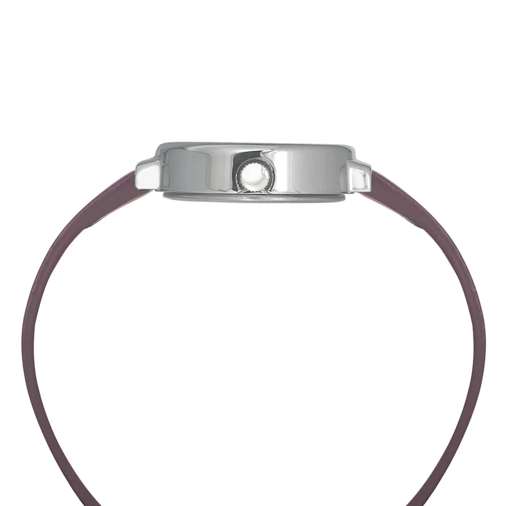 Helix By Timex Maroon Oval Analog Leather Watch Women -TW039HL06