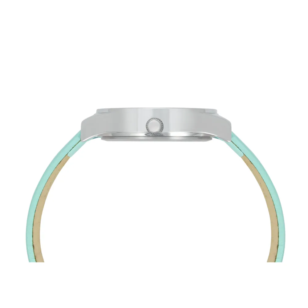 Helix By Timex Mint Round Analog Leather Watch Women -TW049HL01