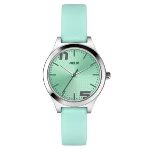 Helix By Timex Mint Round Analog Leather Watch Women -TW049HL01