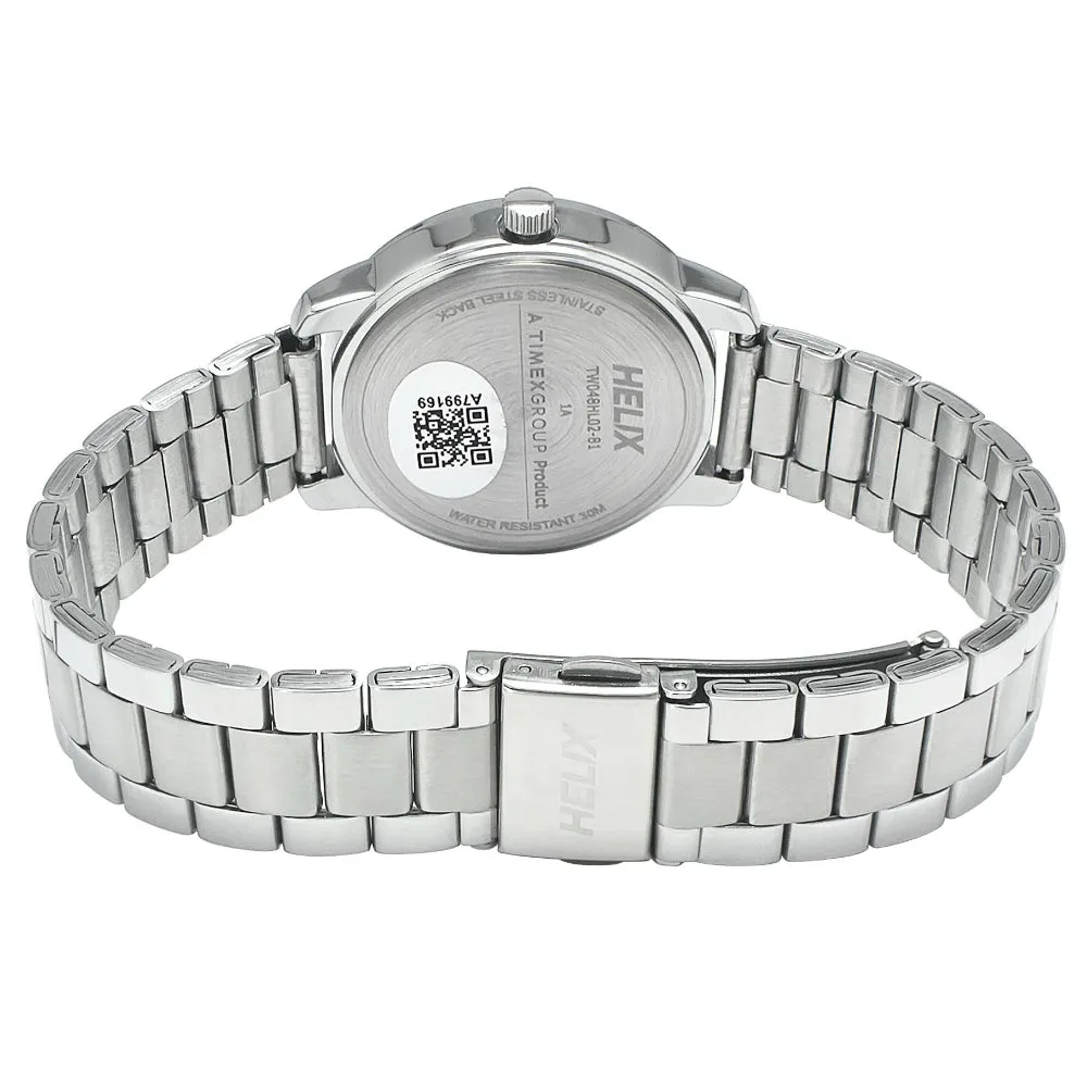 Helix By Timex Pink Round Analog Brass Watch Women -TW048HL02