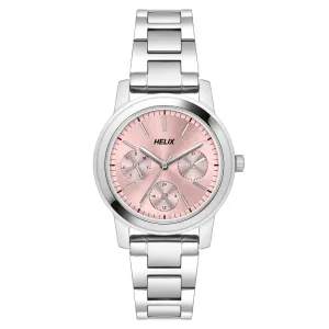 Helix By Timex Pink Round Analog Stainless Steel Watch Women -TW052HL01