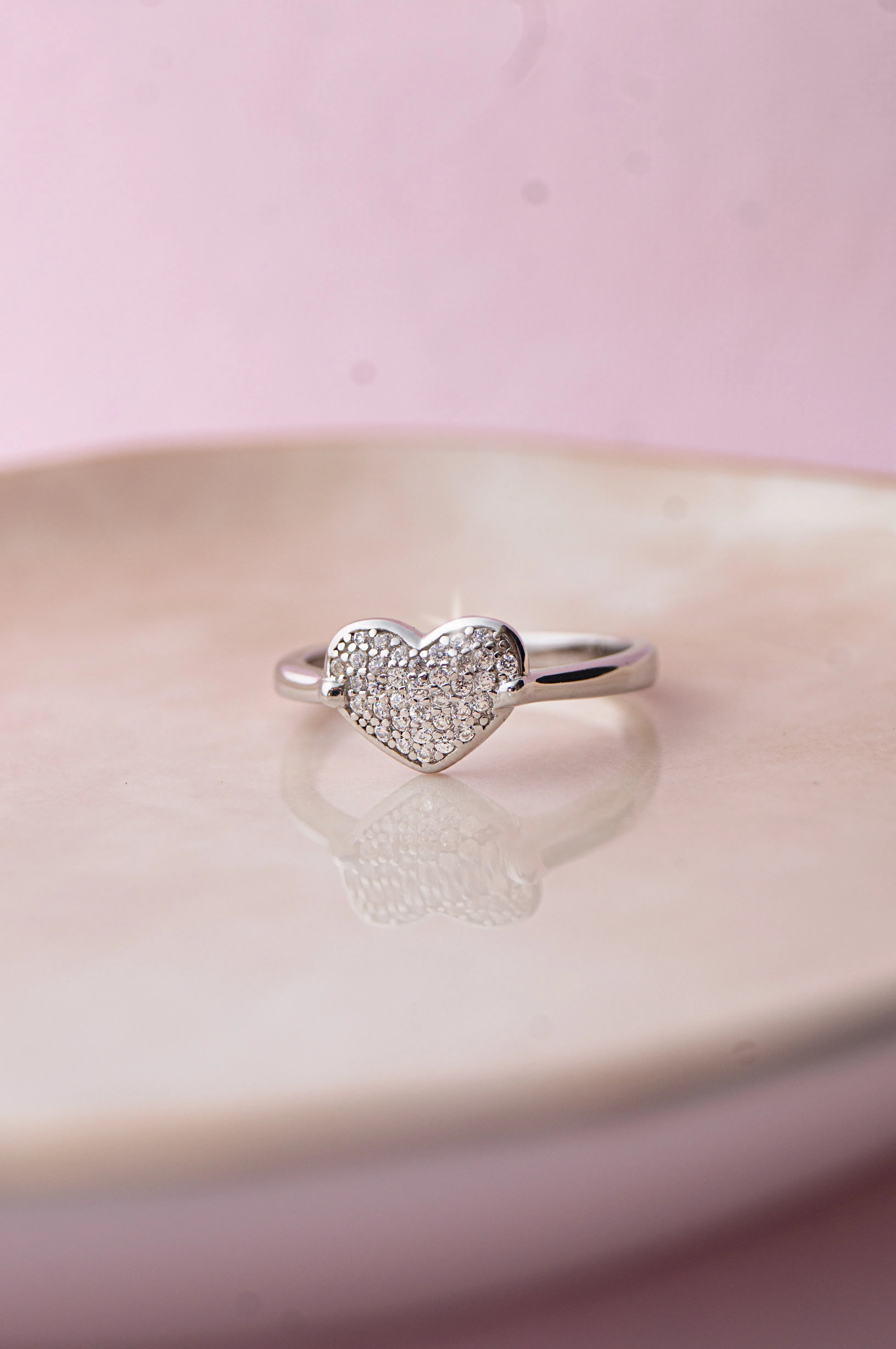 Holding My Heart For You Sterling Silver Ring