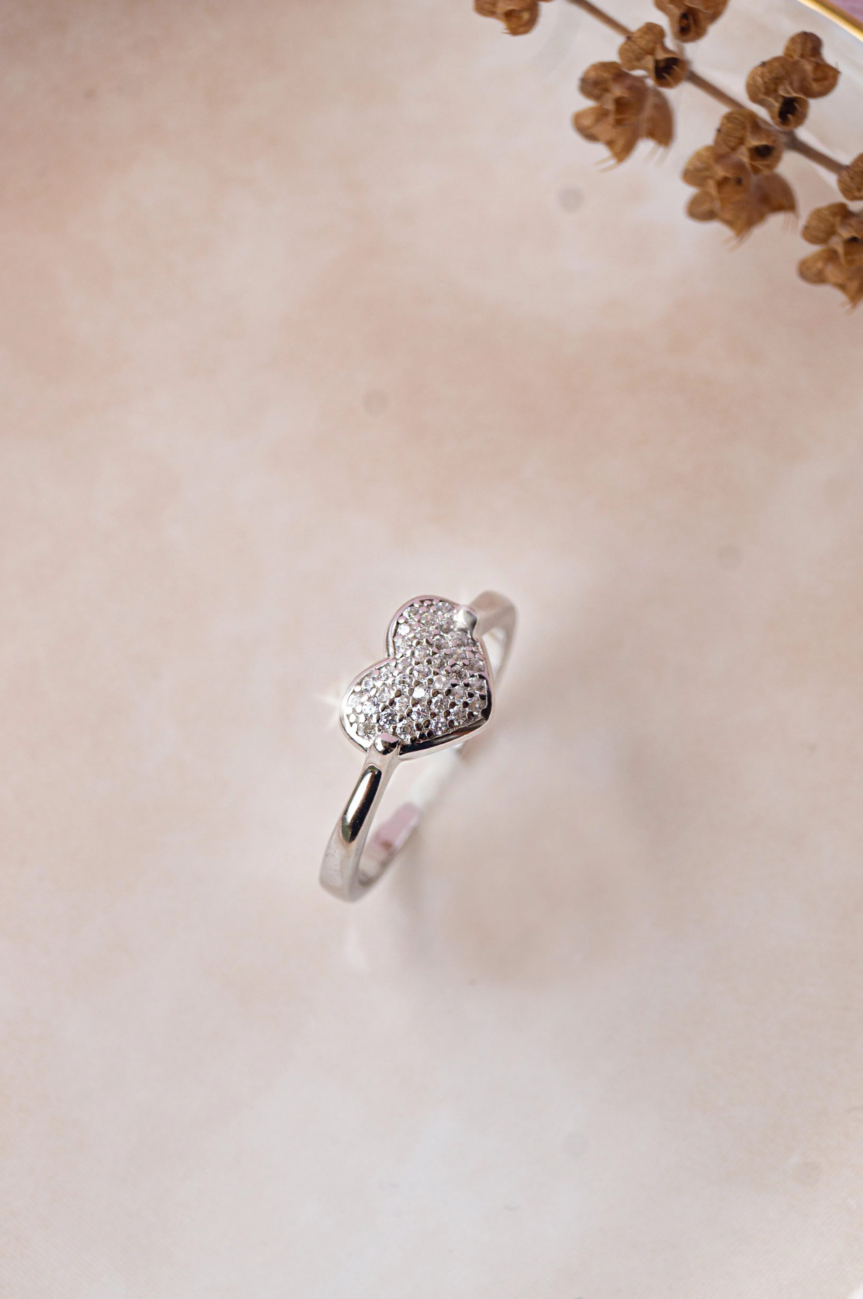 Holding My Heart For You Sterling Silver Ring