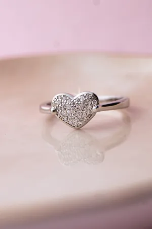 Holding My Heart For You Sterling Silver Ring