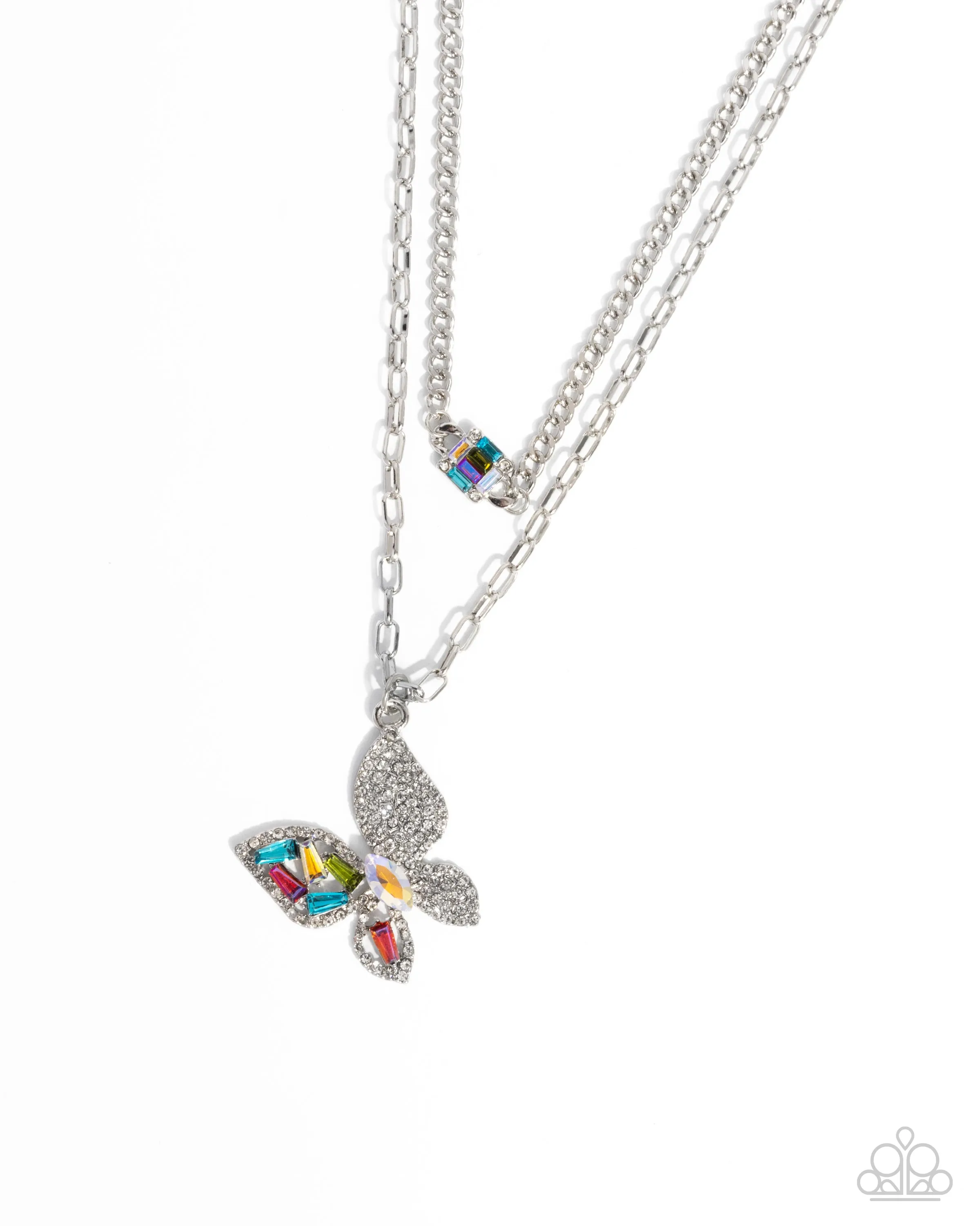 Hovering Headline - Multi (Butterfly) Necklace