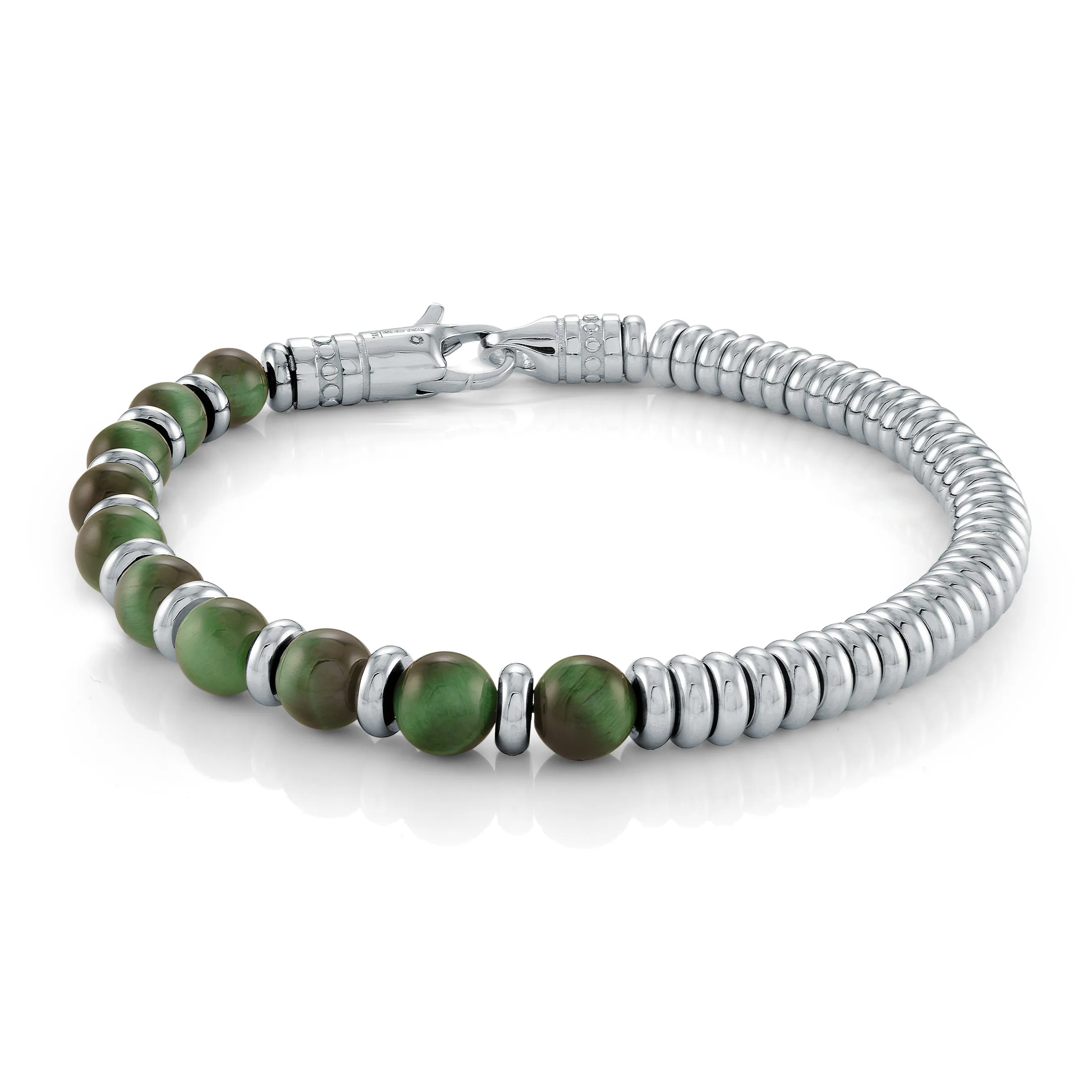Hybrid Beaded & Steel Bracelet 6mm