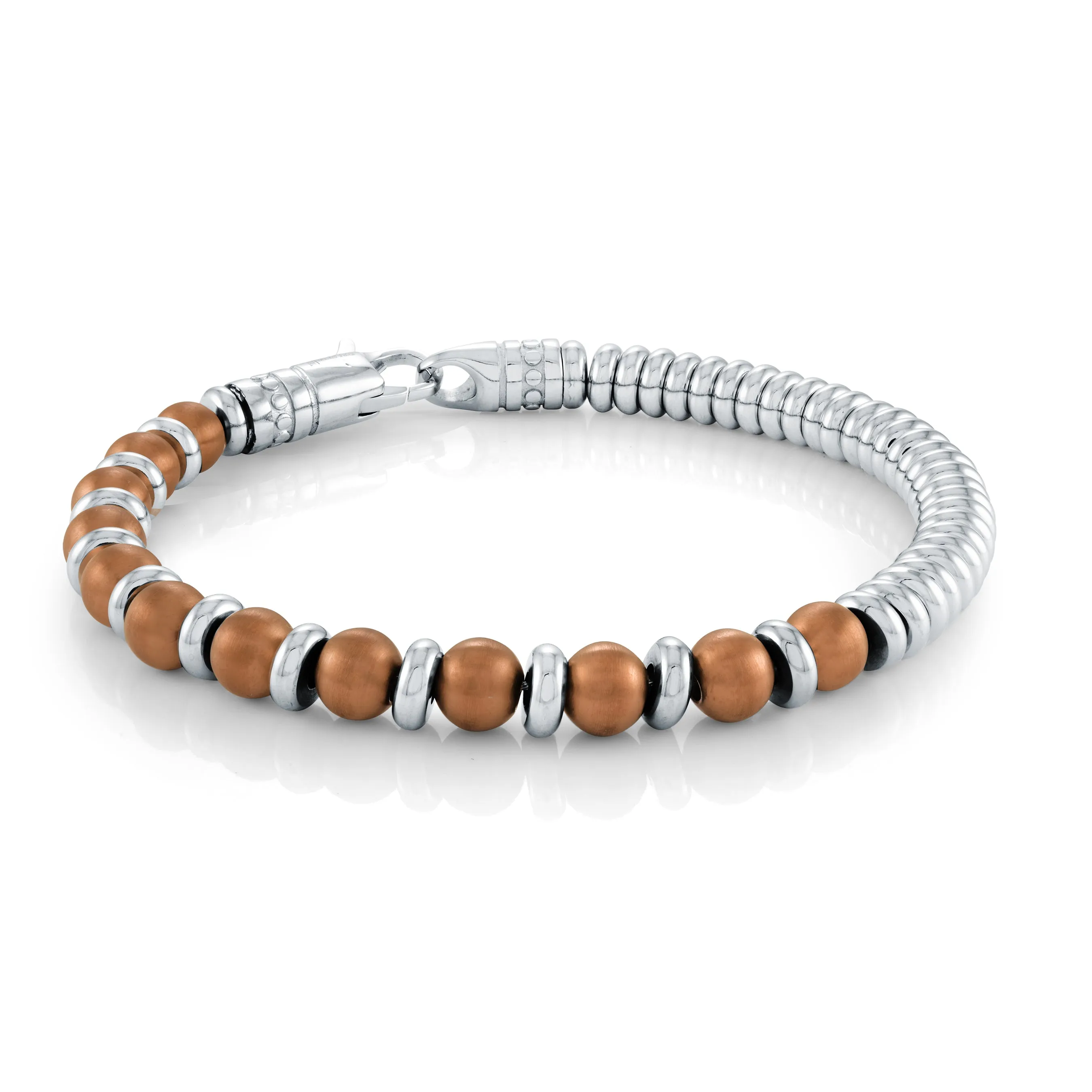 Hybrid Beaded & Steel Bracelet 6mm