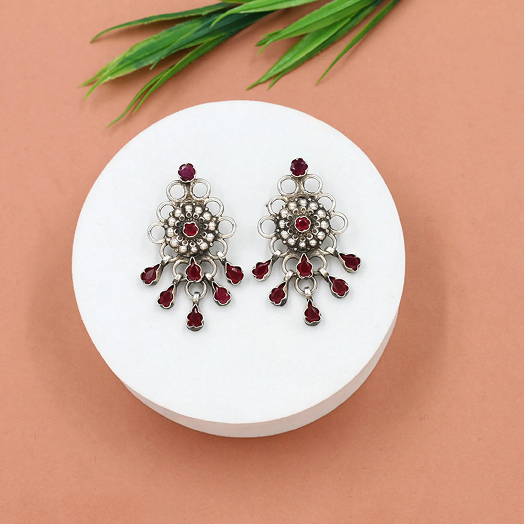 Infinite Charm: Handcrafted Silver Earring by Sangeeta Boochra