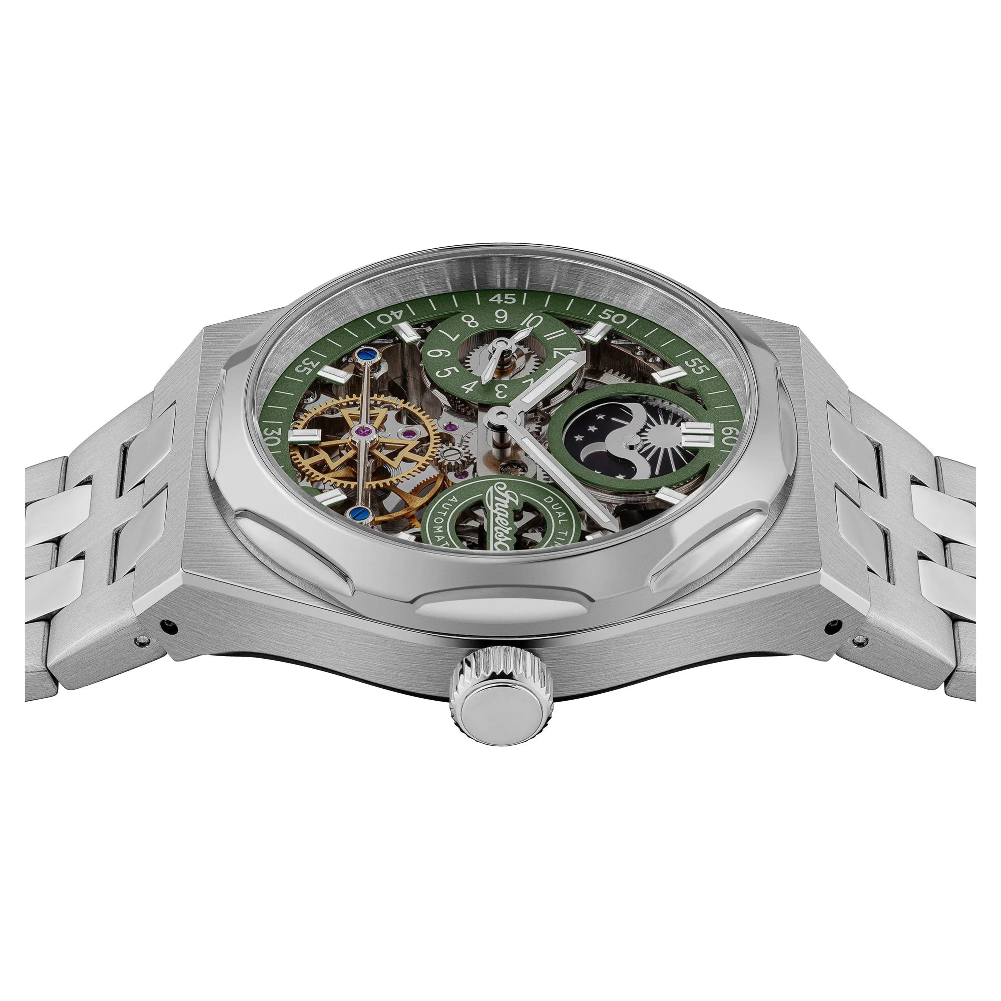 Ingersoll Automatic Green Skeleton Dial With Lifetime Warranty Analog Watch - For Gents  I12905