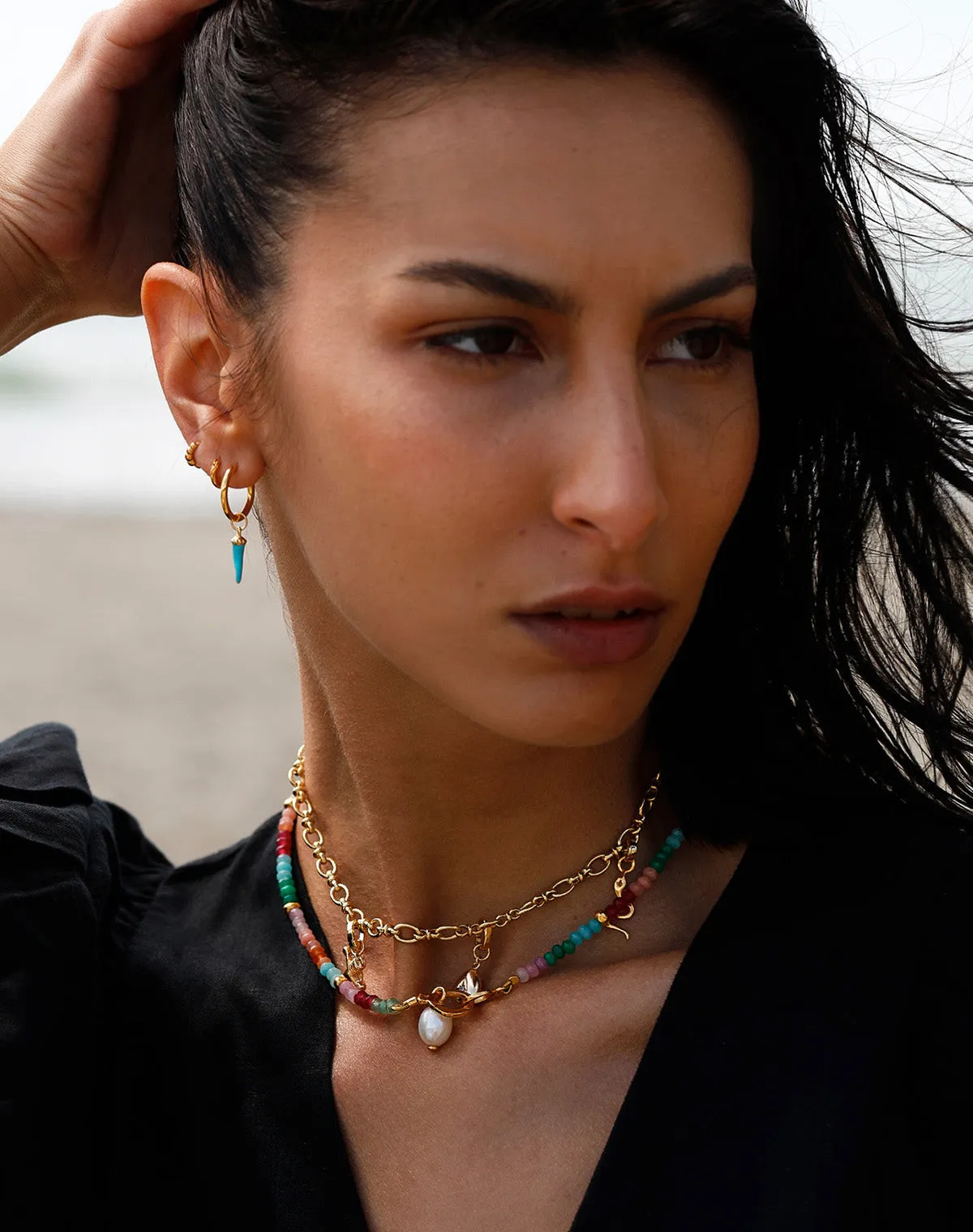 Iris Necklace in Gold