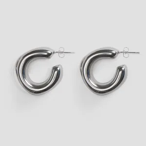 Irregular Midi Bold Steel Earrings