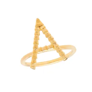 Isiro Gold Vertebrae Letter Ring