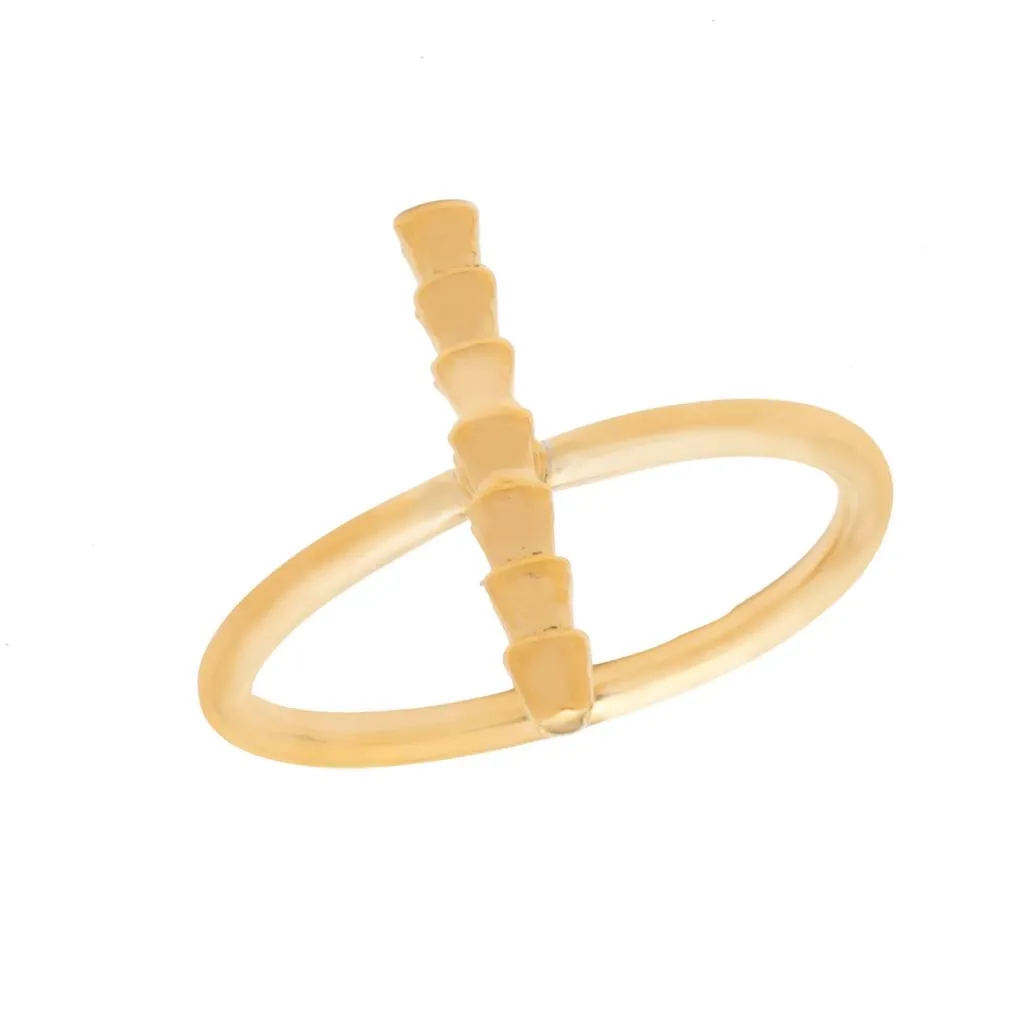 Isiro Gold Vertebrae Letter Ring