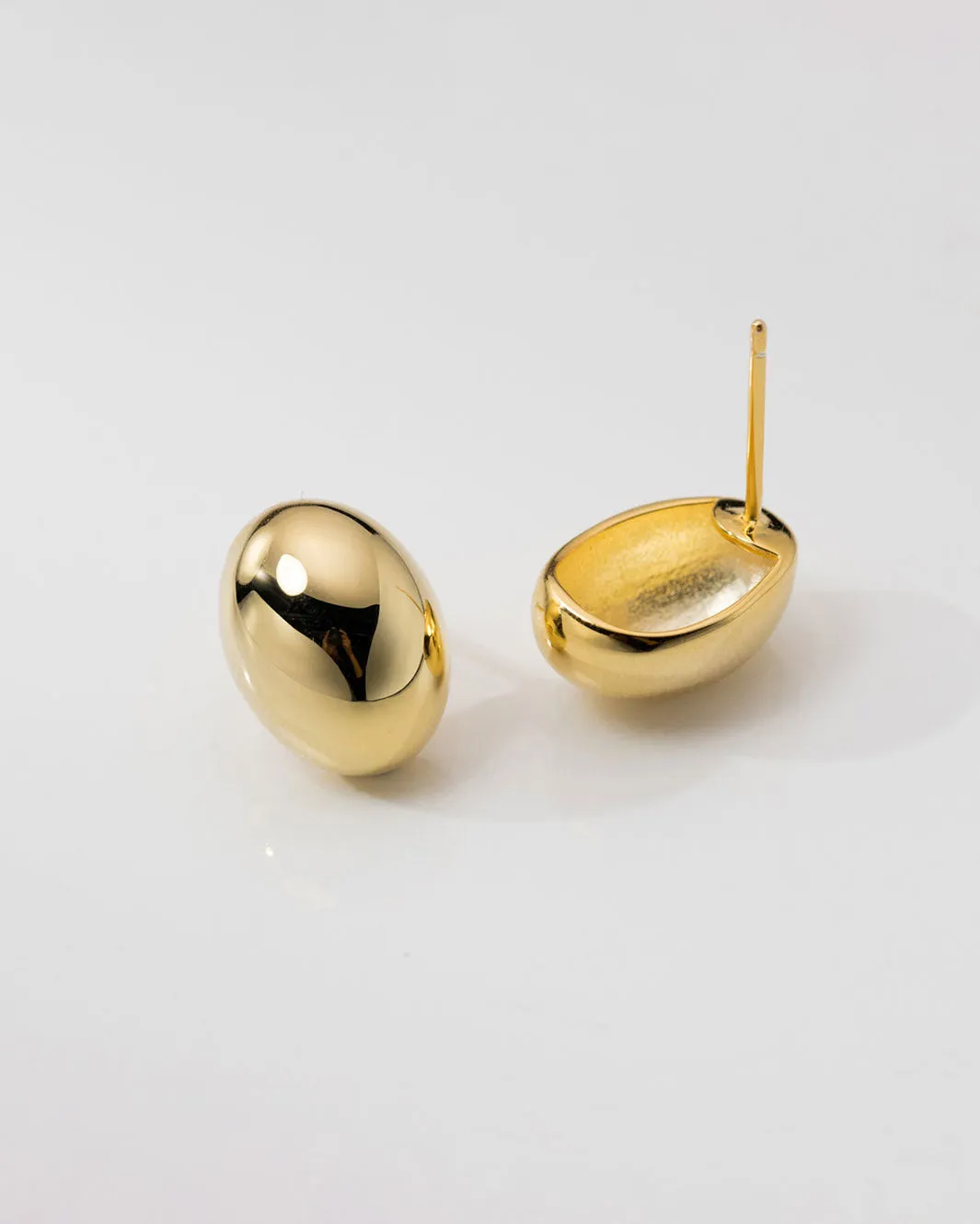 Ivanna Oval Dome Stud Earrings