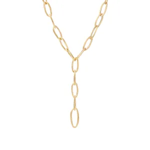 Jaipur 18K Yellow Gold Oval Link Convertible Lariat Necklace