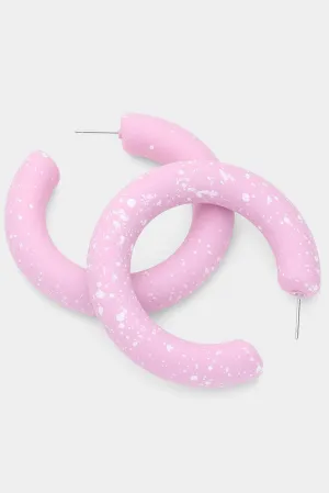 Joy Paint Splash Hoop Earrings