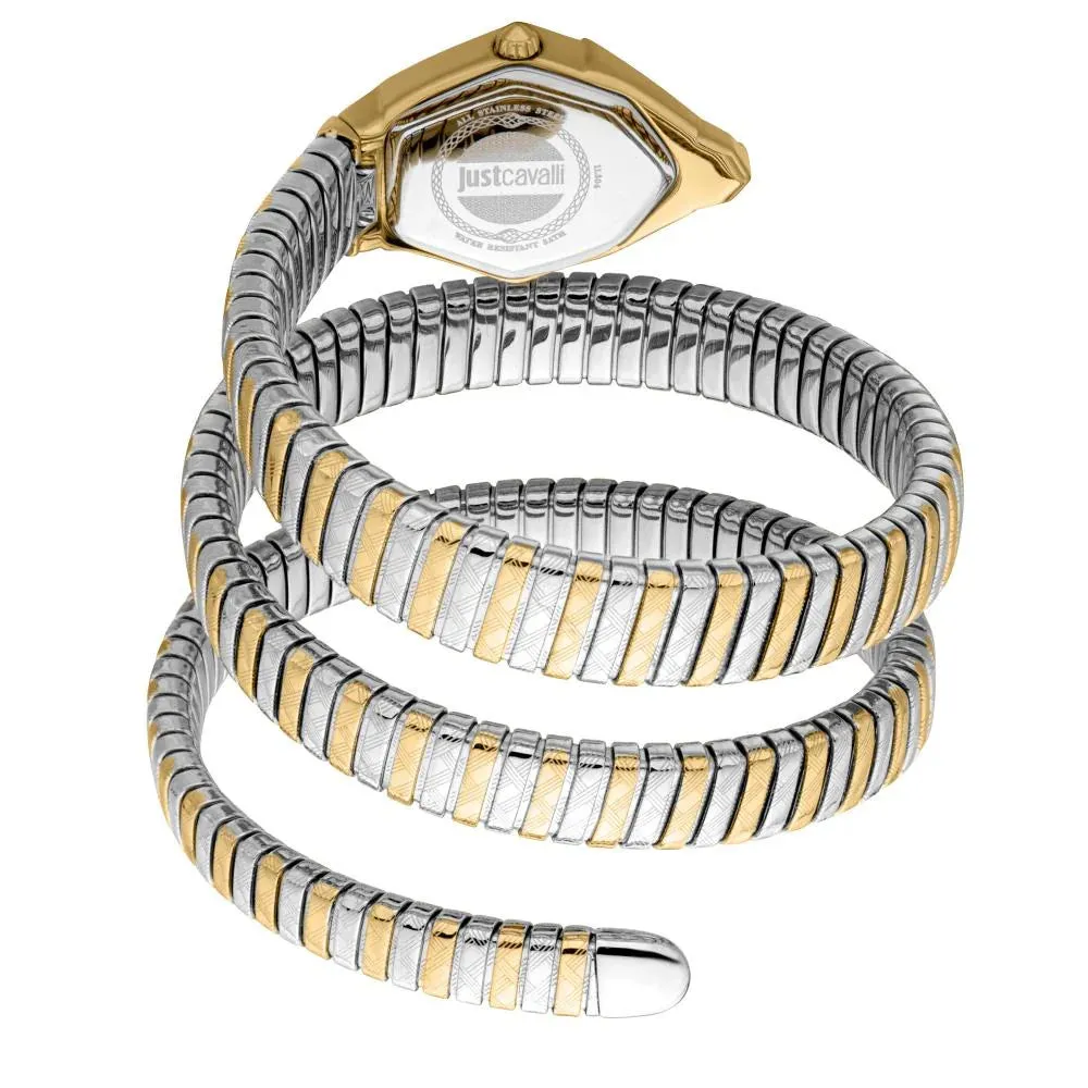 Just Cavalli Mesmerizing Ladies  Green Dial Snake Shape Watch