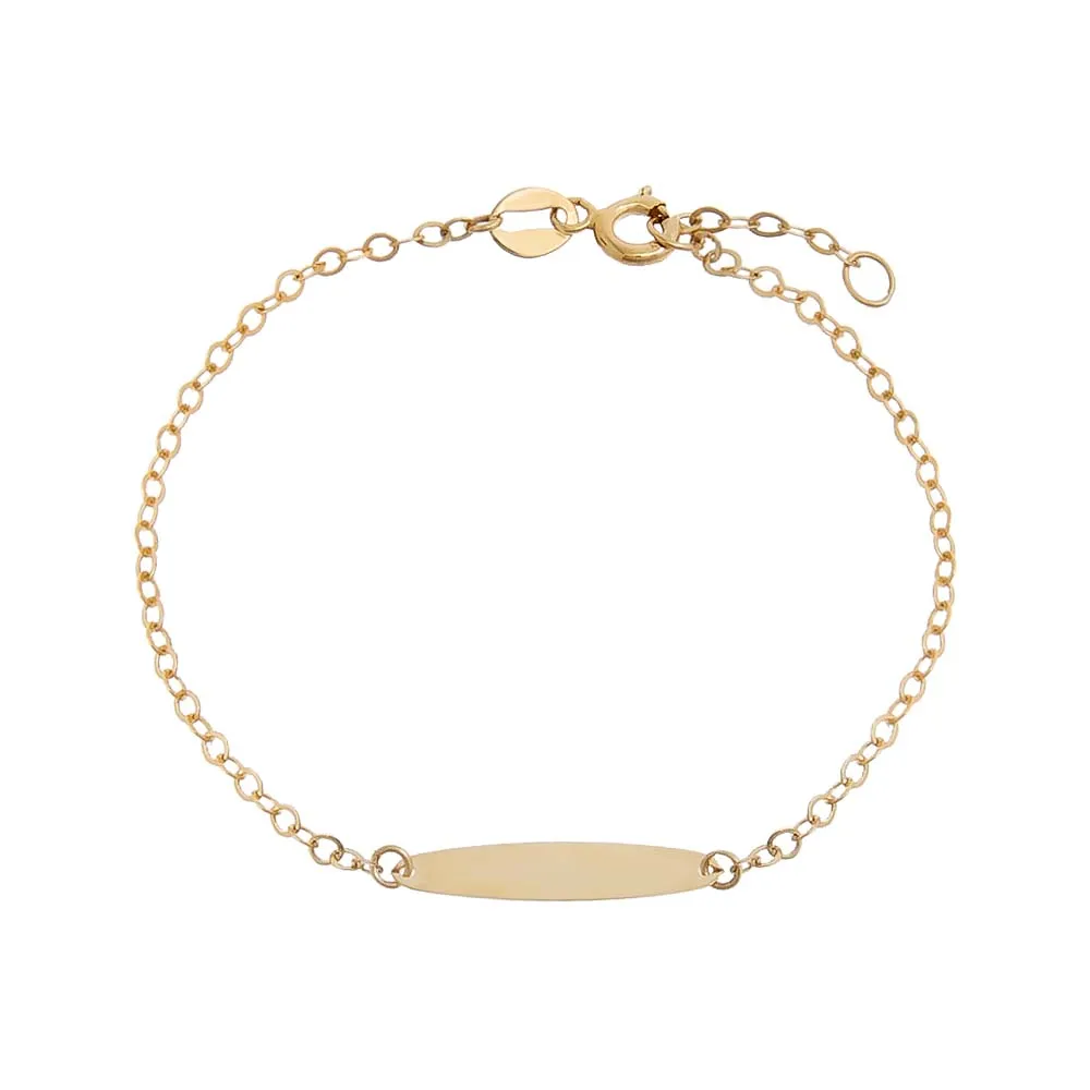 Kids ID Bar Bracelet 14K