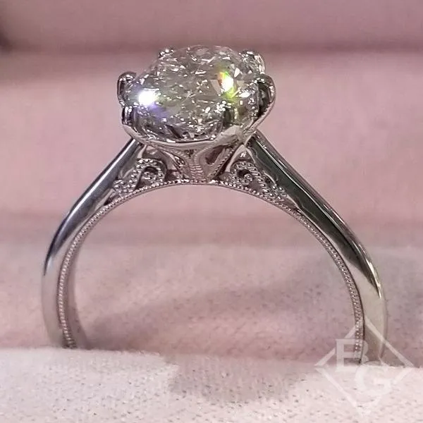 Kirk Kara "Stella" Oval Cut Diamond Solitaire Engagement Ring