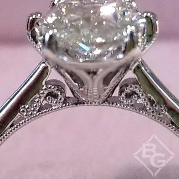 Kirk Kara "Stella" Oval Cut Diamond Solitaire Engagement Ring