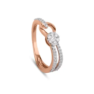Knotted  Diamond Ring