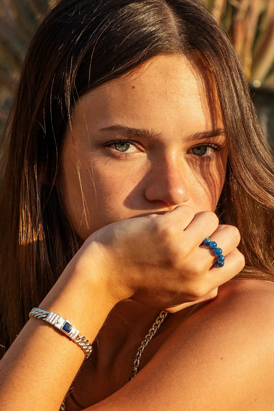 Lapis Lazuli Bon Bon Chain Bracelet