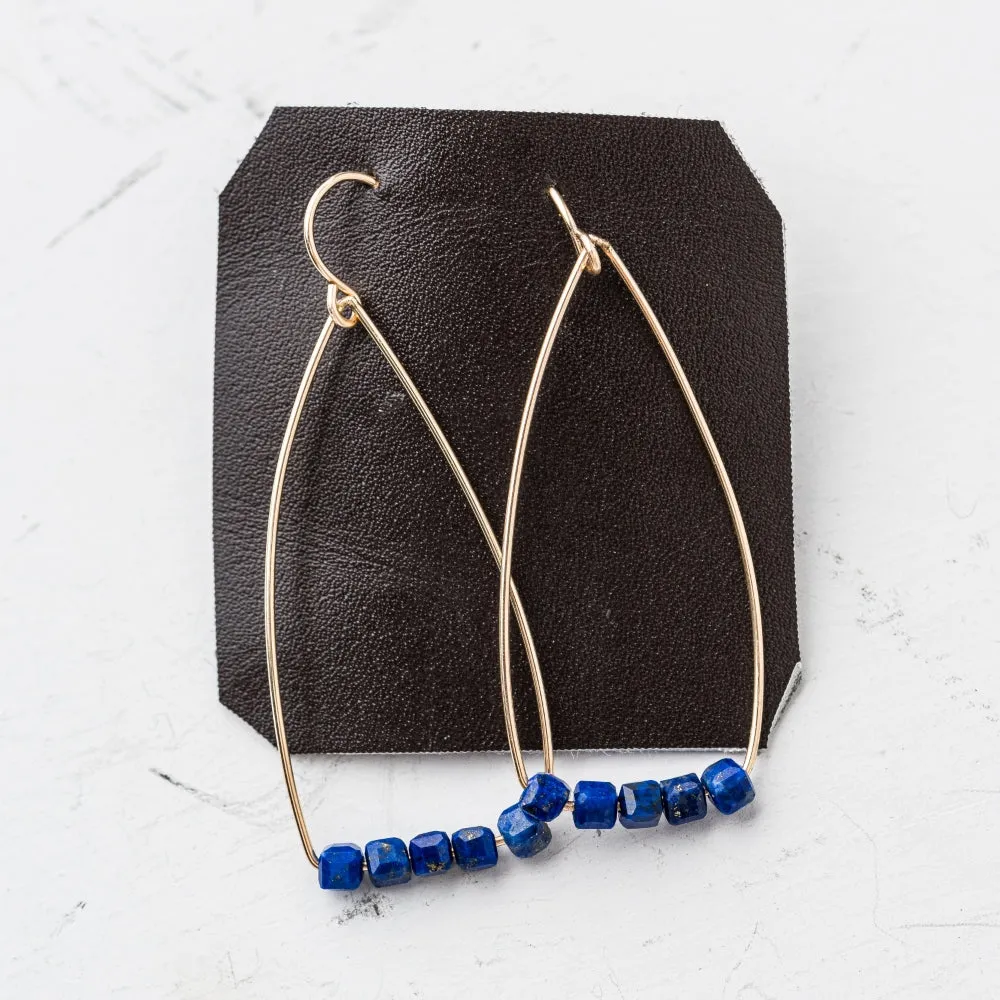 Lapis Petite Cubist Earrings