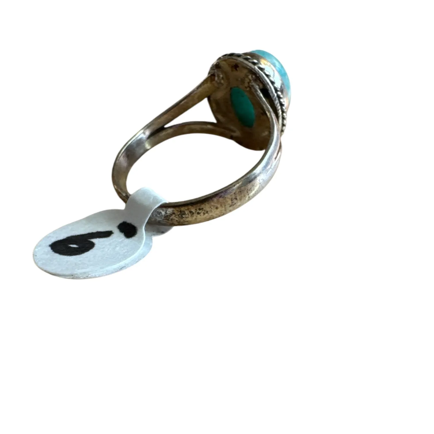 Larimar Solid 925 Sterling Silver Ring 9