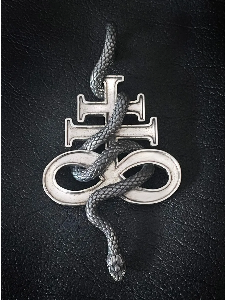 Leviathan Cross Snake Pendant