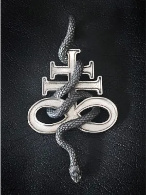 Leviathan Cross Snake Pendant
