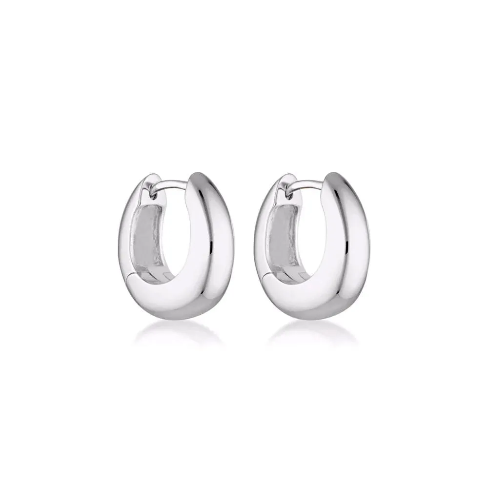 LINDA TAHIJA Bold Huggie Earrings - Sterling Silver