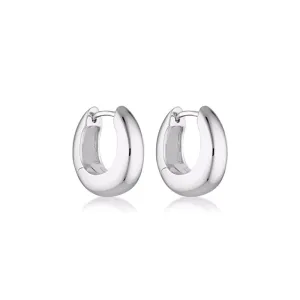 LINDA TAHIJA Bold Huggie Earrings - Sterling Silver