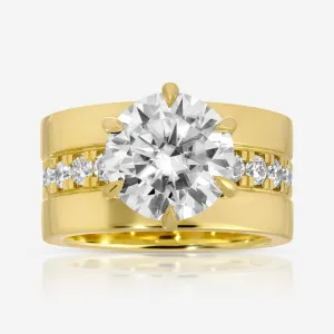 Lisa (3.5ct) Round Moissanite Ring ( ) Hidden Halo