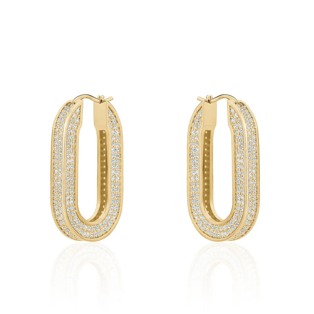 LONG TUBE CRYSTAL HOOPS
