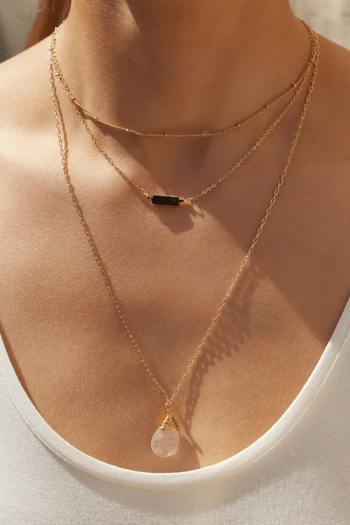 Louche Sedona 3 Strand Gemstone Necklace
