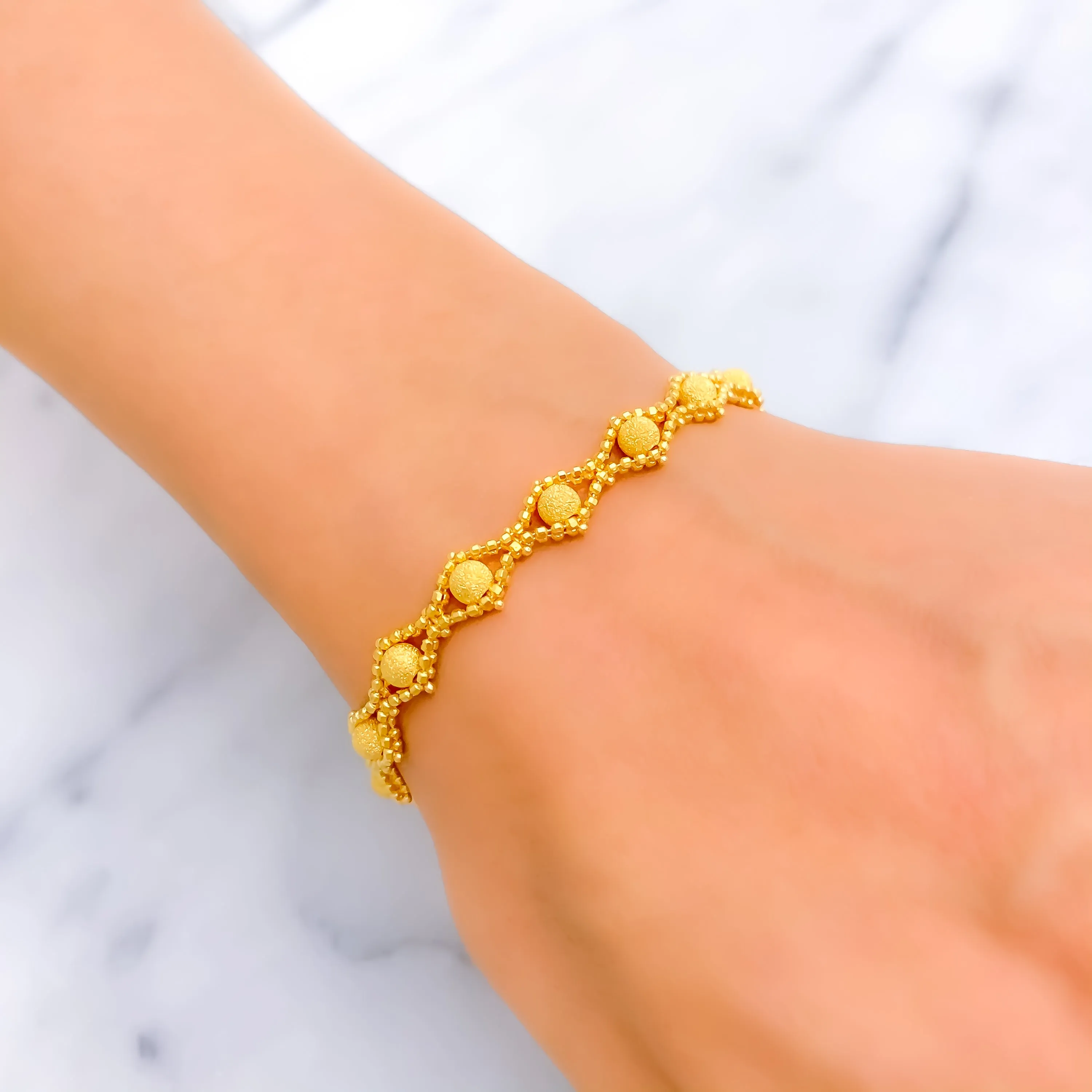 Lovely Fashionable 22K Gold Bracelet