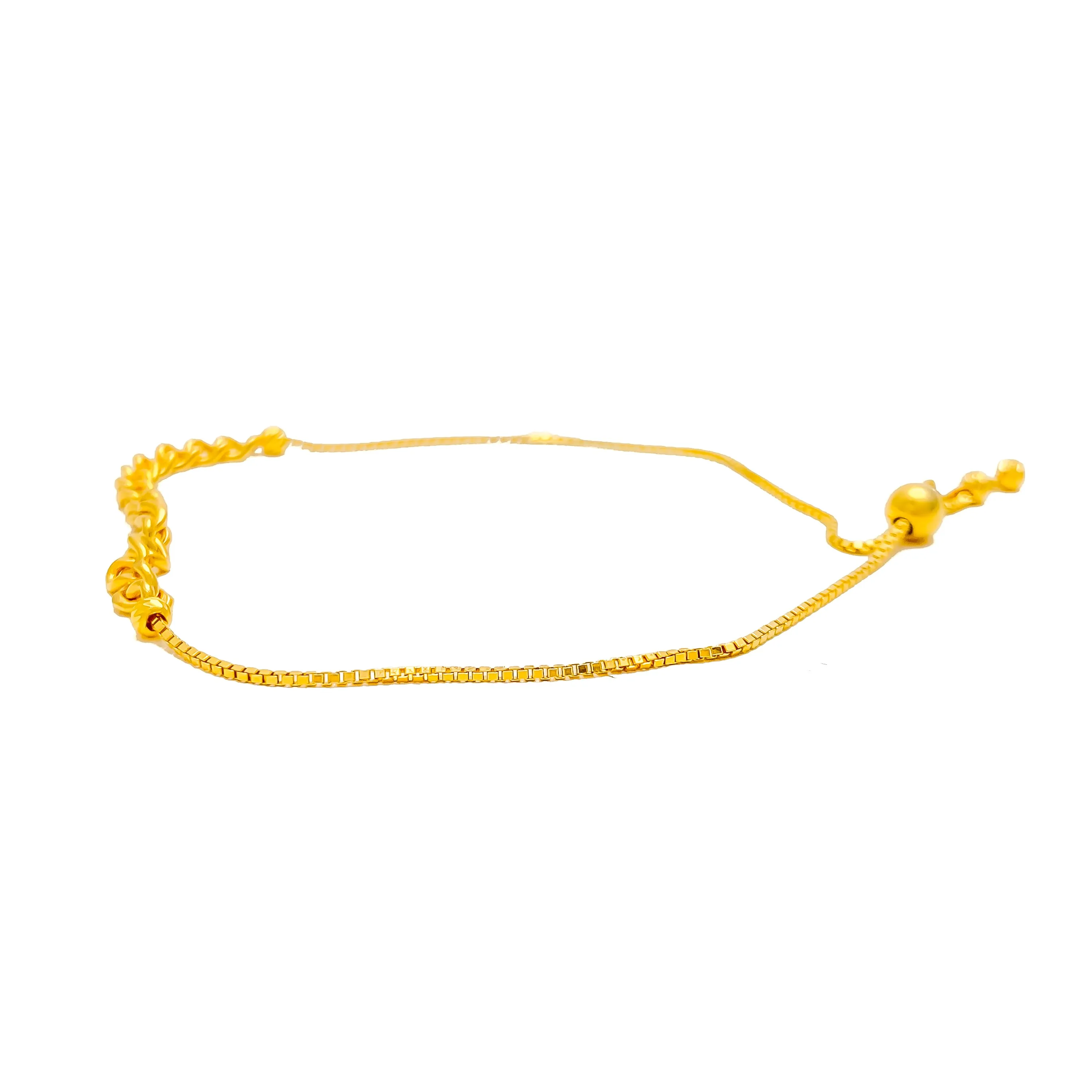 Lovely Sophisticated 21k Gold Bolo Bracelet