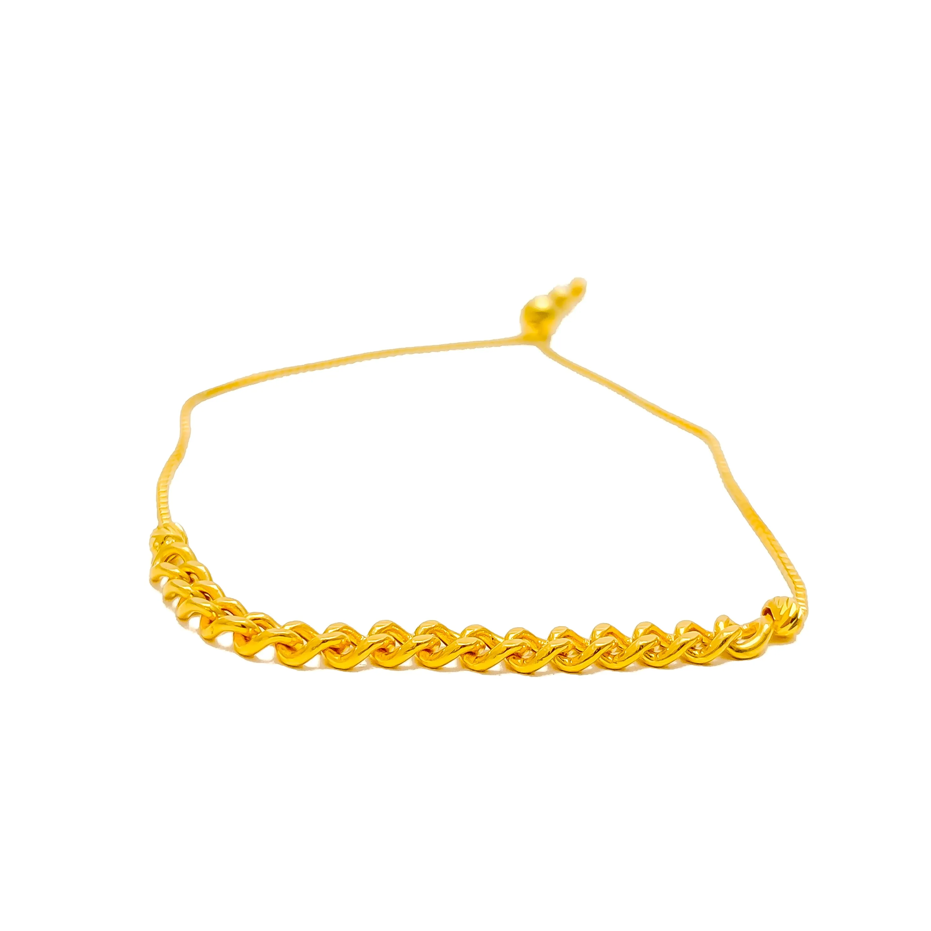Lovely Sophisticated 21k Gold Bolo Bracelet