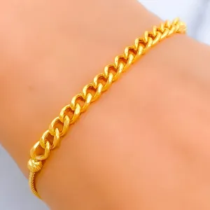 Lovely Sophisticated 21k Gold Bolo Bracelet