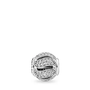 LOYALTY ESSENCE COLLECTION charm in silver with clear cubic zirconia