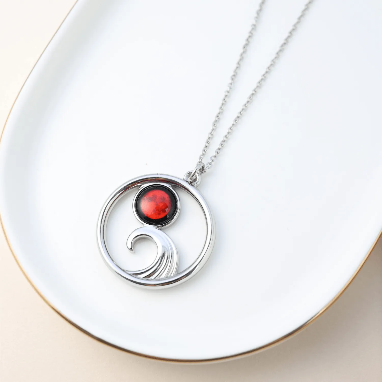 Lunar Eclipse Tide Necklace in Stainless Steel