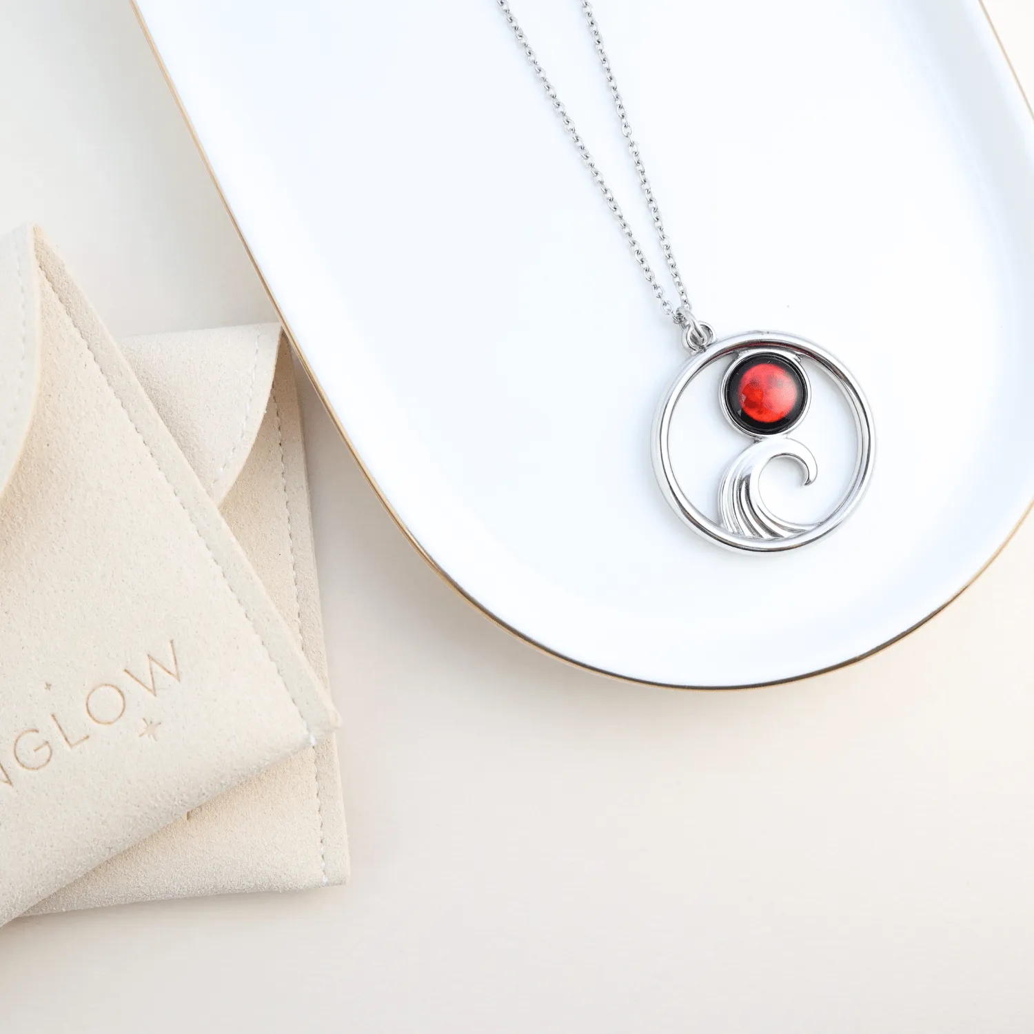 Lunar Eclipse Tide Necklace in Stainless Steel