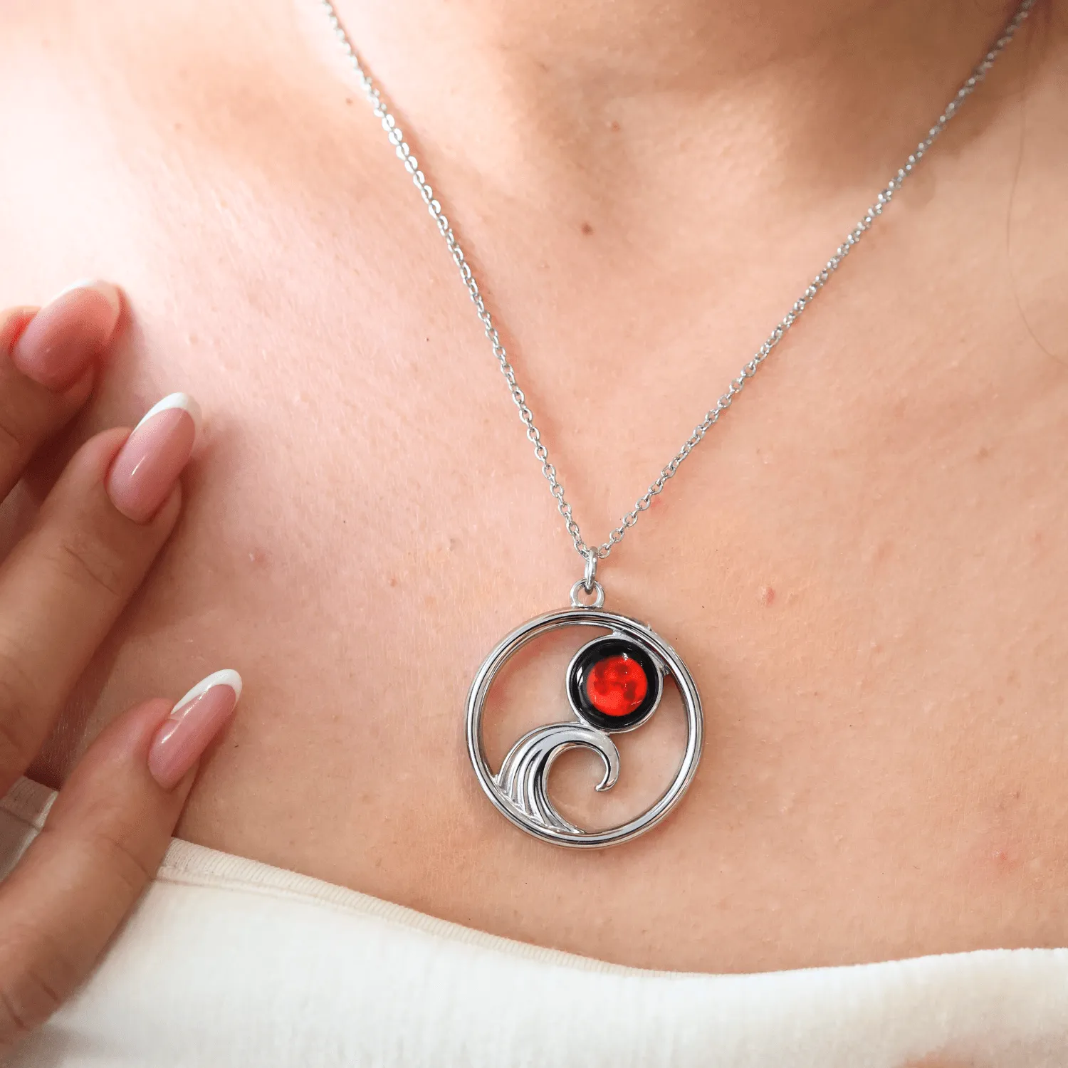 Lunar Eclipse Tide Necklace in Stainless Steel