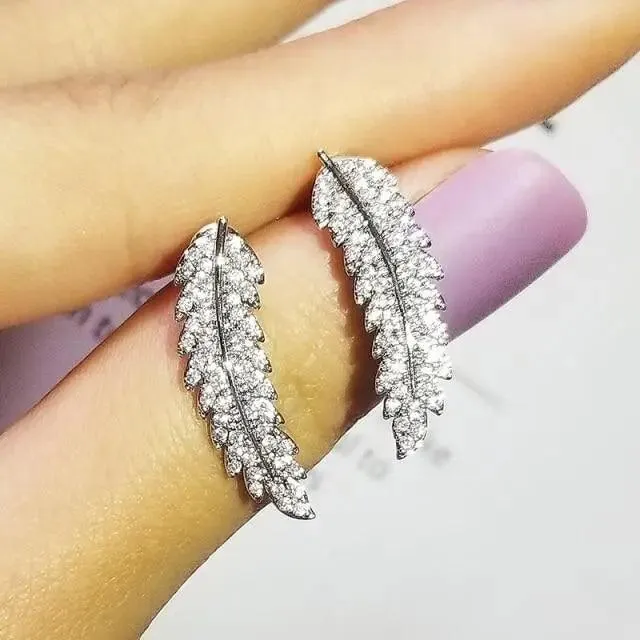 Luxurious 925 Sterling Silver Pink Drop Stud Earings For Women And Girls Sparkling Jewelry Gift For Ladies