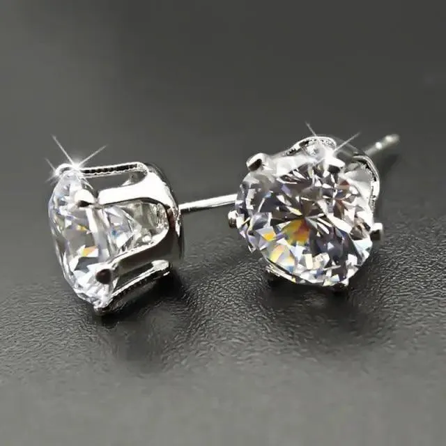 Luxurious 925 Sterling Silver Pink Drop Stud Earings For Women And Girls Sparkling Jewelry Gift For Ladies