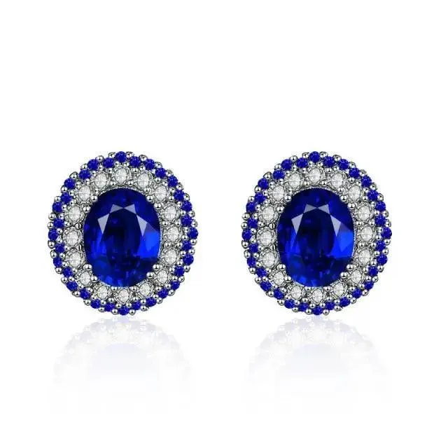 Luxurious 925 Sterling Silver Pink Drop Stud Earings For Women And Girls Sparkling Jewelry Gift For Ladies