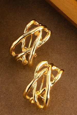 Luxurious Abstract Earrings - Fluffy