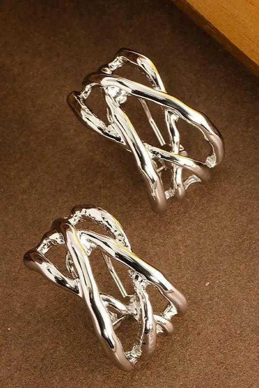 Luxurious Abstract Earrings - Fluffy