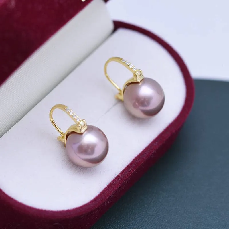 Luxurious Pearl Bucket-Shaped Earrings